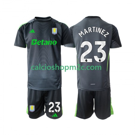 Aston Villa Emiliano Martinez 23 Portiere Bambino Maglia Prima 2025/2026 Manica Corta